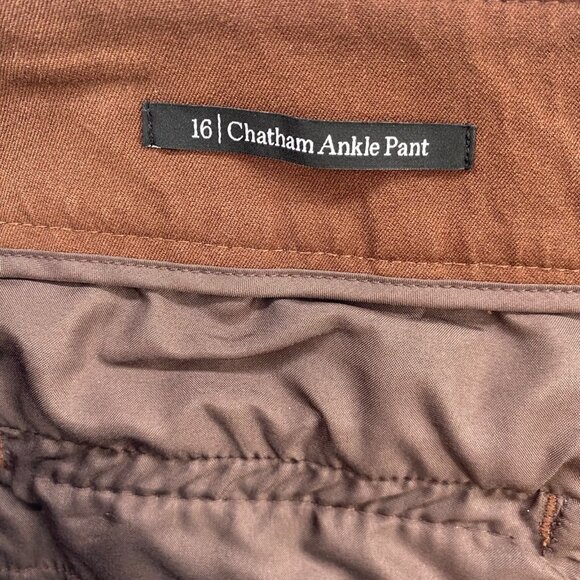 Talbots Pants Womens 16 Chatham Brown Ankle Stretch Skinny Leg Pockets Everyday - Picture 5 of 12